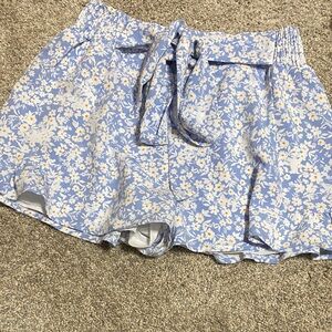 Floral Blue Women's Shorts